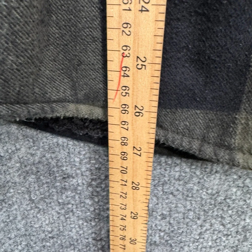 Matix Shirt Jacket Mens Medium Green Black Buffalo Plaid Sherpa Lined Outdoor